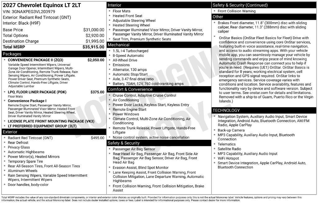 2027 Chevrolet Equinox LT