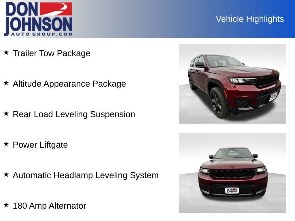 2025 Jeep Grand Cherokee GRAND CHEROKEE L ALTITUDE 4X4