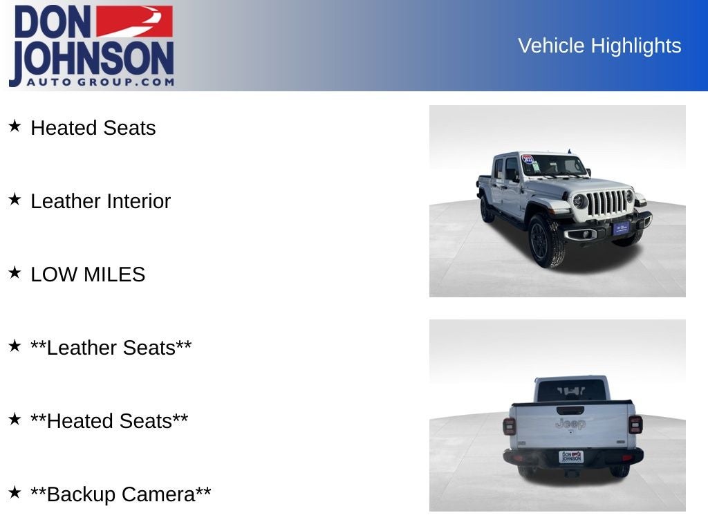 2022 Jeep Gladiator Overland 4x4