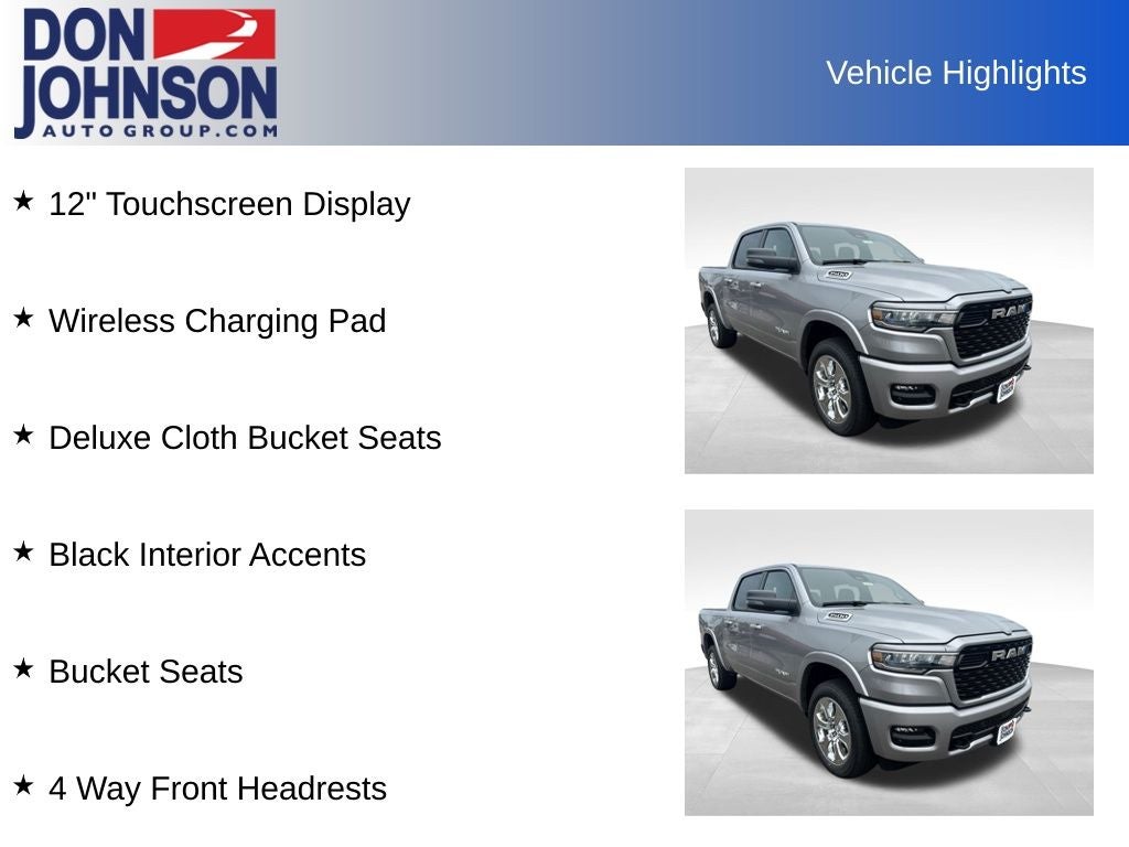 2026 RAM Ram 1500 RAM 1500 BIG HORN CREW CAB 4X4 5'7' BOX