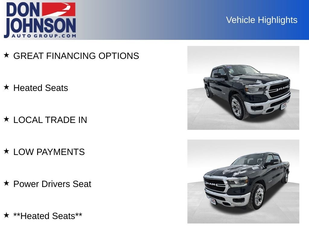 2021 RAM 1500 Big Horn Crew Cab 4x4 5'7' Box