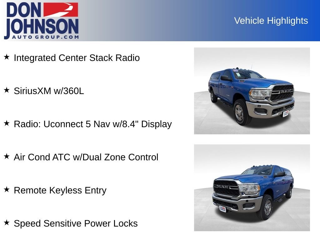 2022 RAM 2500 Tradesman Regular Cab 4x4 8' Box