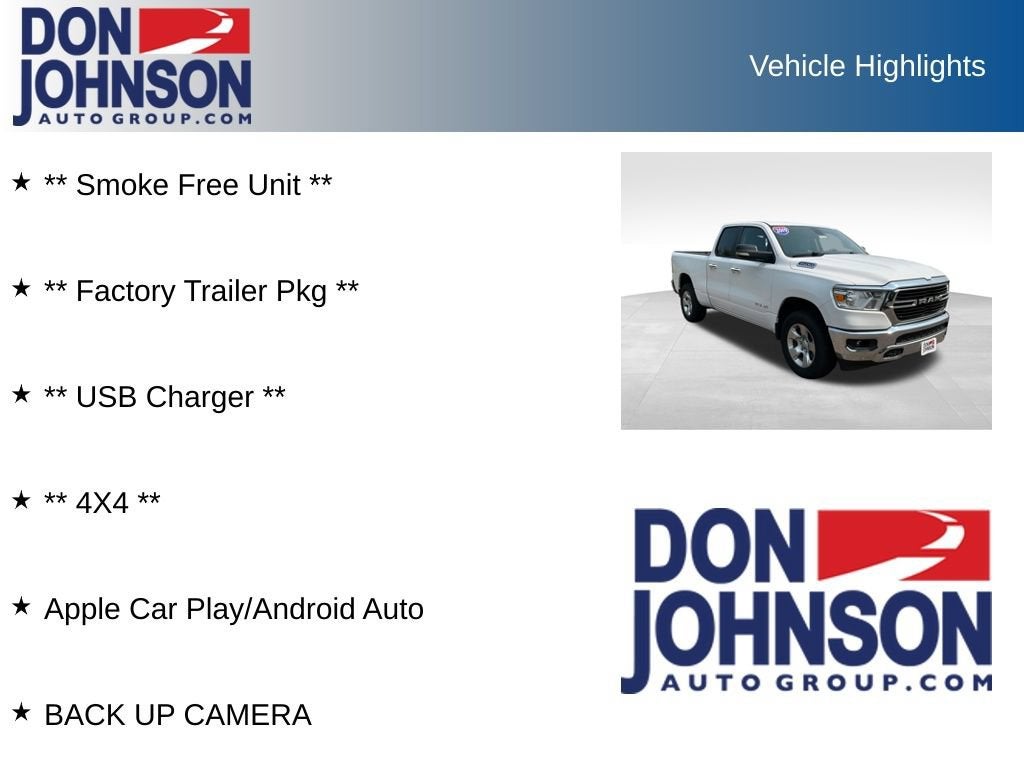 2019 RAM 1500 Big Horn/Lone Star Quad Cab 4x4 6'4" Box