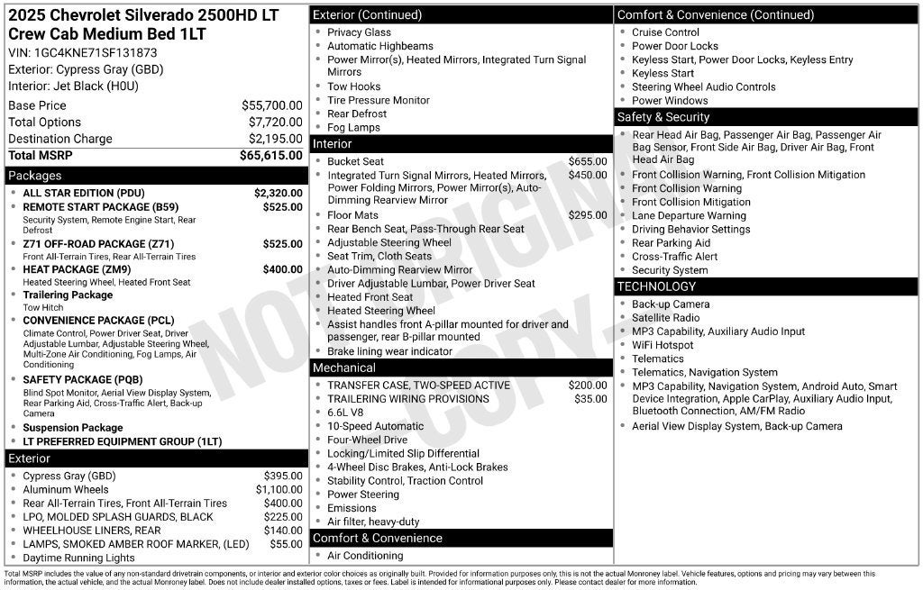 2025 Chevrolet Silverado 2500 HD LT