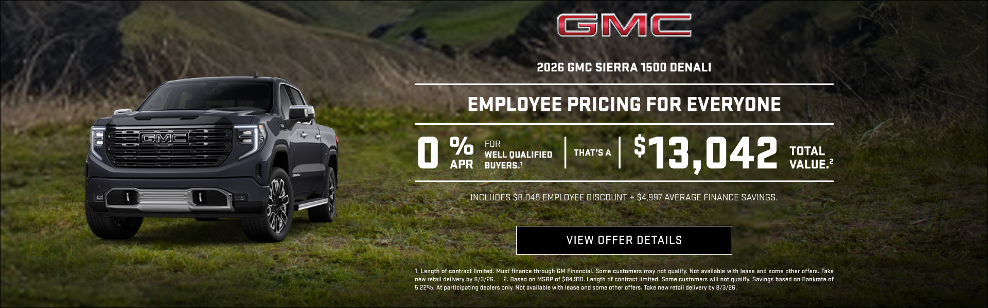 Employee pricing GMC sierra 1500