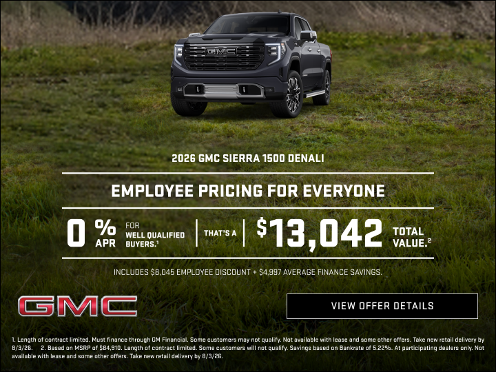 Employee pricing GMC sierra 1500