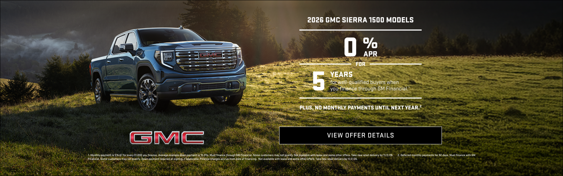 2026 GMC SIERRA 1500 MODELS