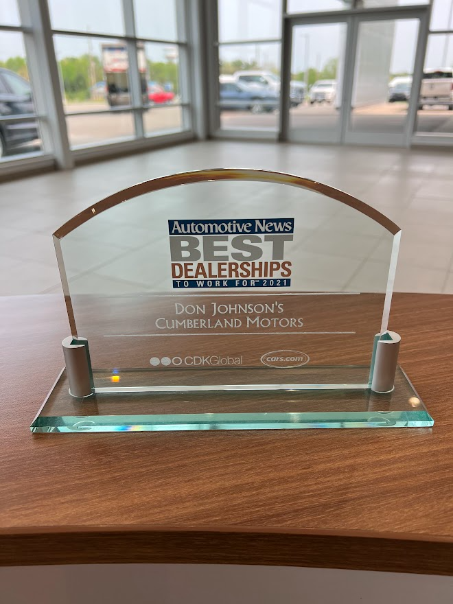 Award - Don Johnson Auto Group in Rice Lake WI