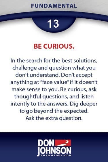 Fundamental 13 - Be Curious