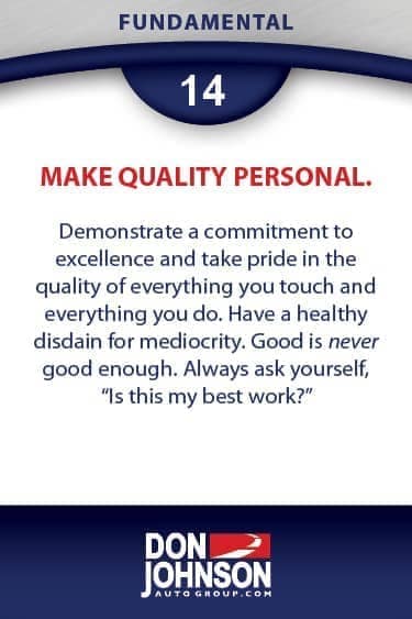 Fundamental 14 - Make Quality Personal