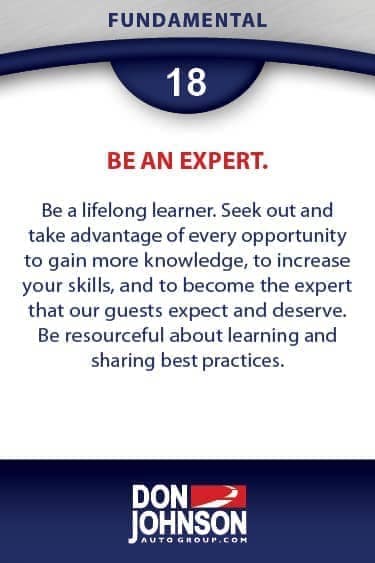 Fundamental 18 - Be An Expert