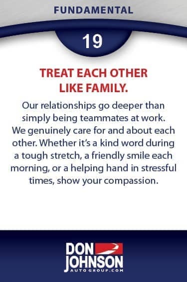 Fundamental 19 - Treat Each Other Like Family