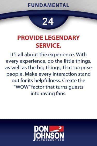 Fundamental 24 - Provide Legendary Service