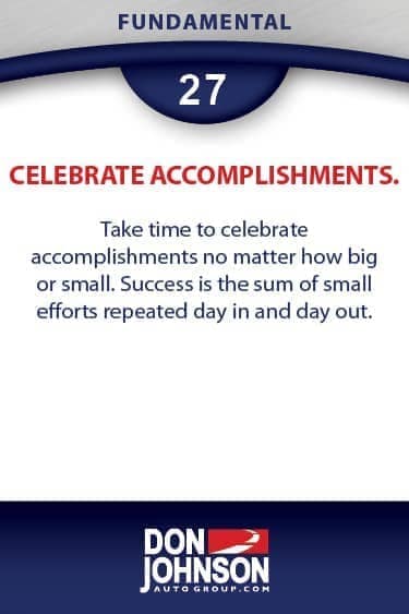 Fundamental 27 - Celebrate Accomplishments